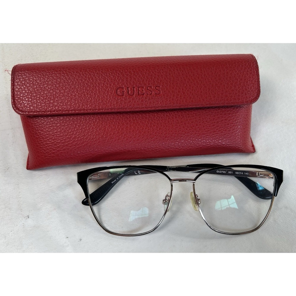 Guess Women's Eyeglasses *Frames Only* GU2795 001 56-14-140 W/Red Case